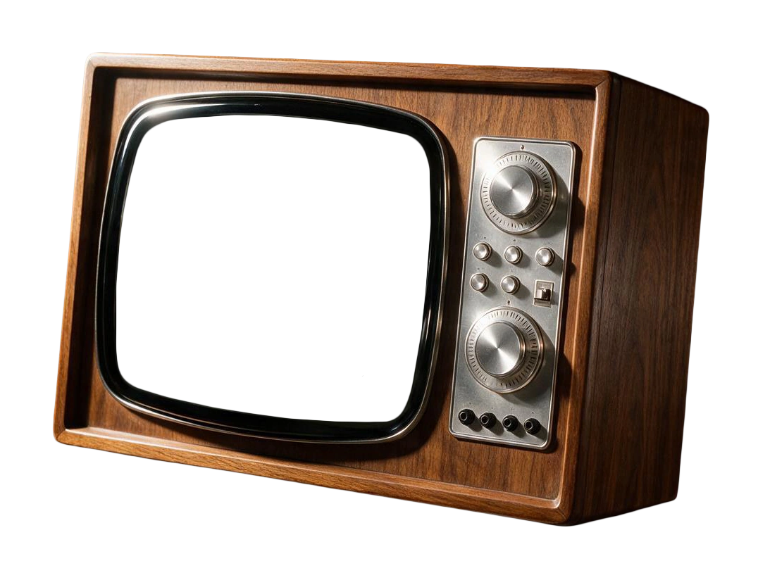 Roehrenfernseher Holz, schwebend